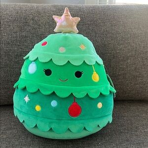 Squishmallow Festive Green Plush Christmas Tree with Star Topper
